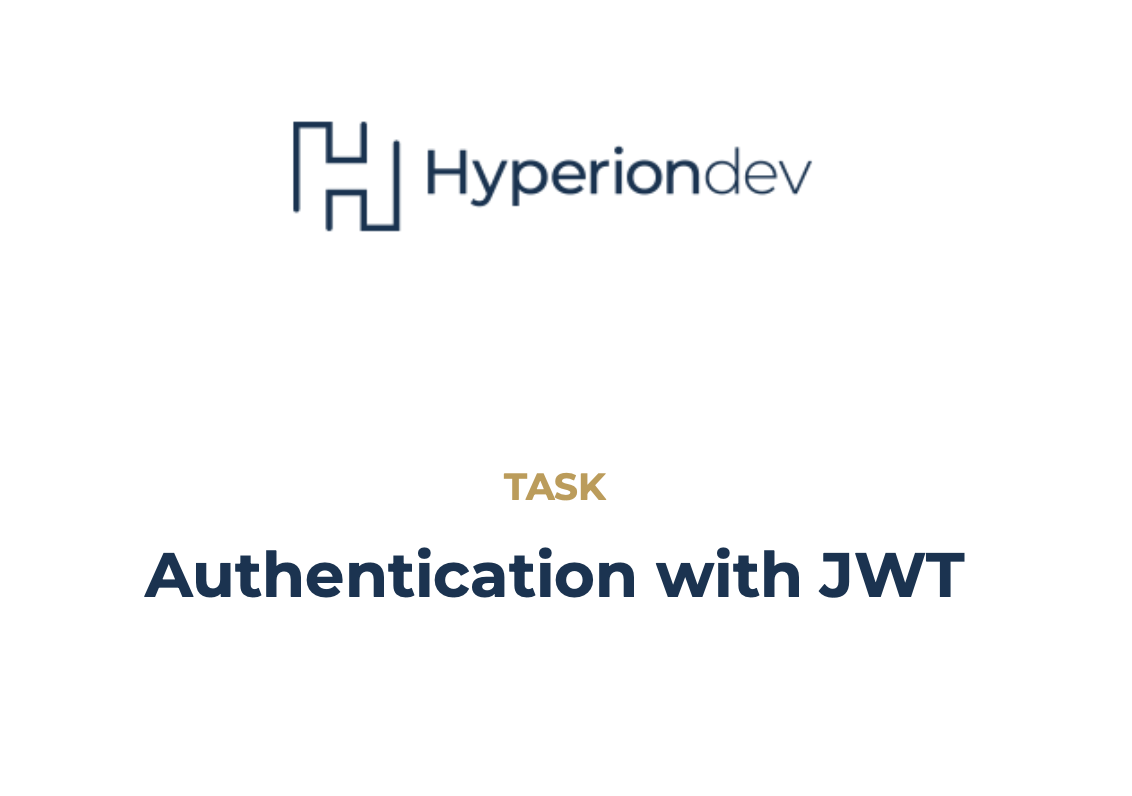 Authentication with JWT